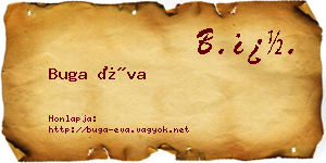 Buga Éva névjegykártya