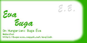 eva buga business card