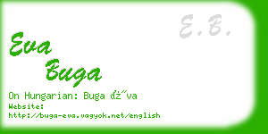 eva buga business card